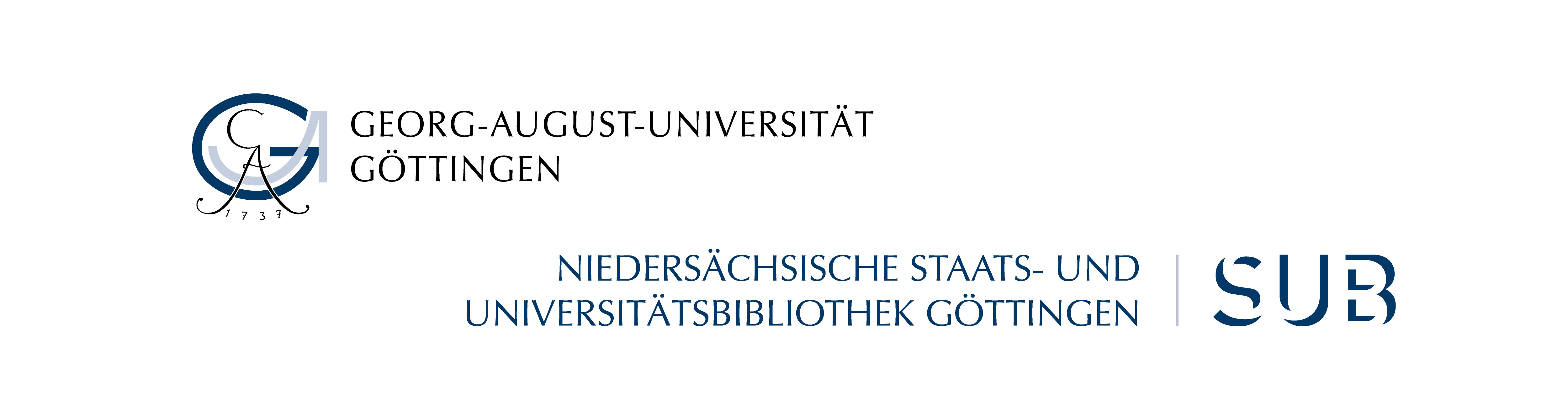Logo Niedersächsische Staats- und Universitätsbibliothek Göttingen (SUB) Logo Niedersächsische Staats- und Universitätsbibliothek Göttingen (SUB)